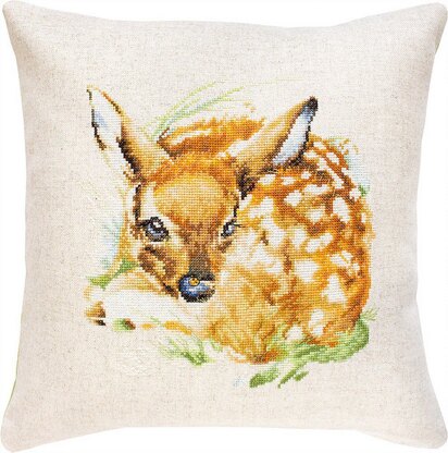 Luca-S Fawn Cushion Cross Stitch Kit - 40cm x 40cm