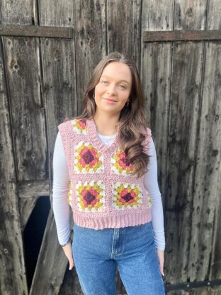 Chunky Granny Square Tank Top