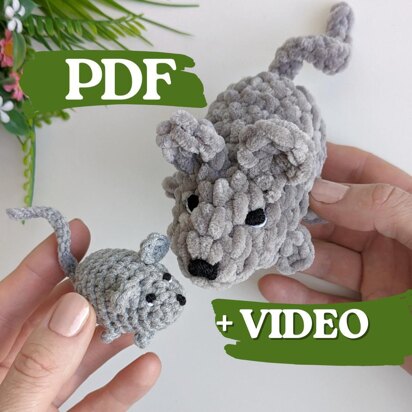 Crochet mouse pattern, easy crochet amigurumi pattern, crochet