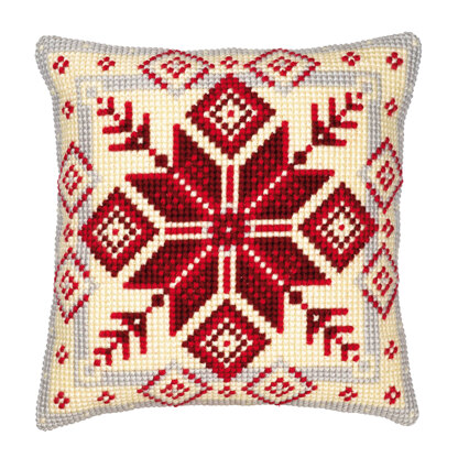 Vervaco Nordic Snowflake Cushion Front Chunky Cross Stitch Kit - 40cm x 40cm
