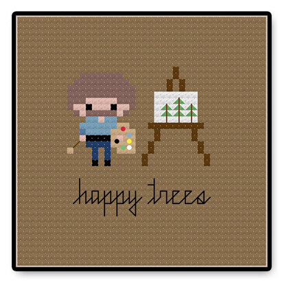 Happy Trees Bite Size - PDF Cross Stitch Pattern