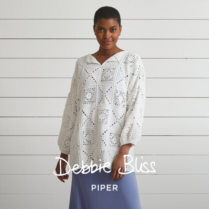 Thea -  Tunic Crochet Pattern For Women in Debbie Bliss Piper by Debbie Bliss