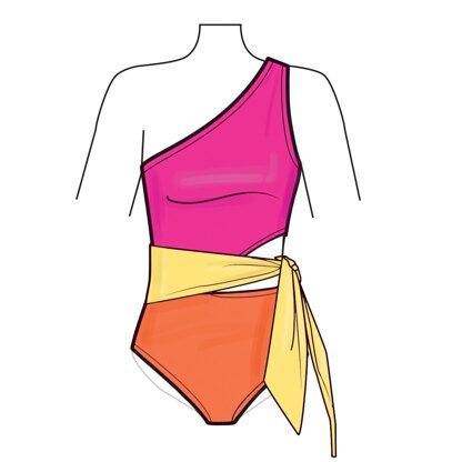 New Look Misses' Swimsuit and Wrap Skirt N6734 - Paper Pattern, Size 8-10-12-14-16-18-20