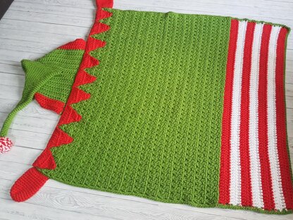 2in1 Hooded Christmas Elf Blanket