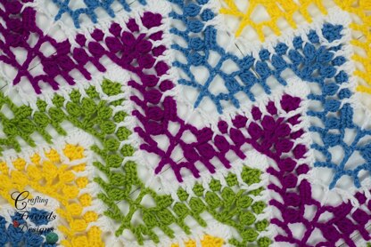 Spring Mardi Gras Chevron Afghan