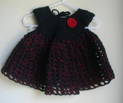 Red Rose Baby Dress