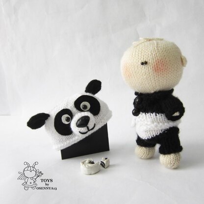 Pebble doll Panda