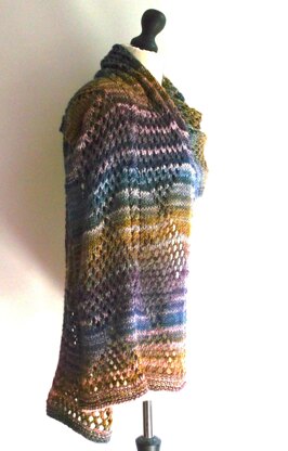 Cable & lace scarf