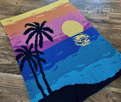 Tropical Sunset Blanket