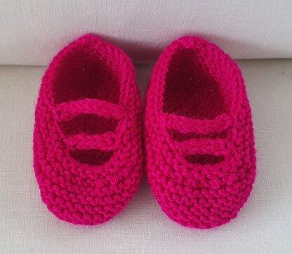 Andrea - Baby shoes or slippers with i-cord bars