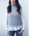 Knit look ribbed vest sweater