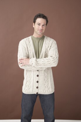 Cardigan  in Lion Brand Wool-Ease - 60687AD