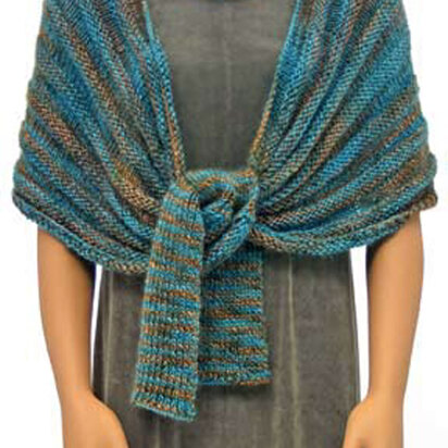 Long Tailed Wrap (FP6) in Prism Yarns Indulgence