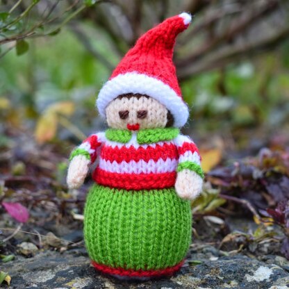 Christmas Elf Doll Knitting Pattern - Toy Knitting Pattern