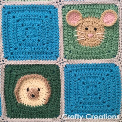 Woodland Animals Baby Blanket Crochet pattern by Crafty Creations ...