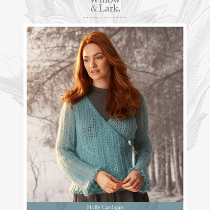 "Holly Cardigan" - Cardigan Knitting Pattern For Women in Willow and Lark Plume