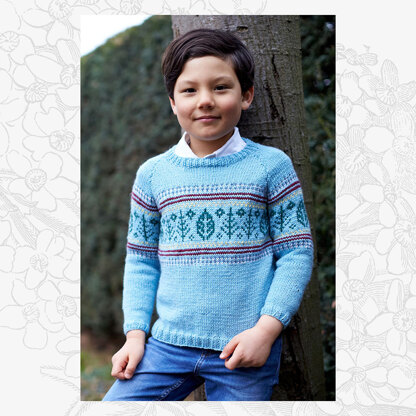 Freddie Jumper - Sweater Knitting Pattern for Boys in Willow & Lark Poetry