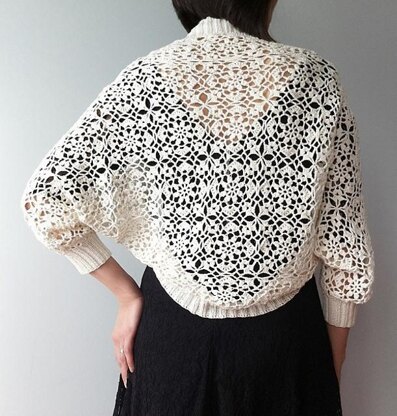 Clair - continuous motif shrug (crochet+knit) Crochet pattern by Vicky ...