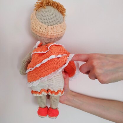 Crochet doll pattern with clothes Amigurumi doll pattern Crochet baby doll pattern 12,6 inch (32 cm) Lulu crochet doll (ENGLISCH)