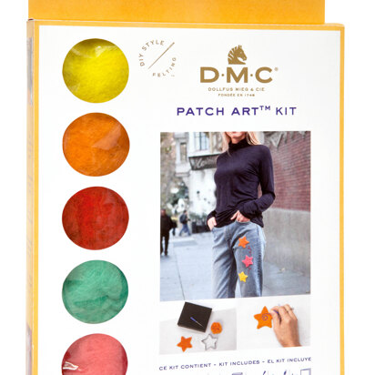 DMC Patch Art Heart & Star Embroidery Kit