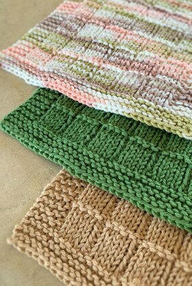 Learn to Knit - Bars and Stripes Knitted Dishcloth