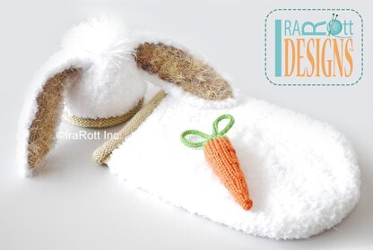 Bunny Rabbit Knit Baby Hat Set