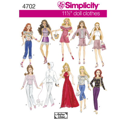 Simplicity Doll Clothes 4702 - Sewing Pattern