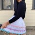 Crochet 3D flower skirt