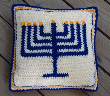 Hanukkah Menorah Pillow