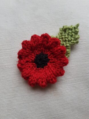 Knitted Poppy