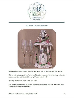 Champagne Birdcage Wedding Wine Bottle Decoration