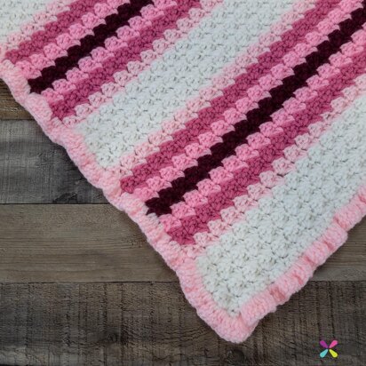 Sweet Pea Wattle Stitch Crochet Blanket