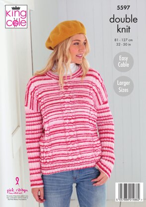 Sweaters in King Cole Stripe DK - 5597 - Downloadable PDF