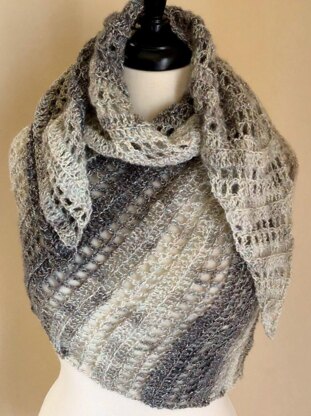 Silver Bells Crochet Shawl Wrap