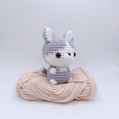 Siberian Husky Amigurumi Crochet Pattern