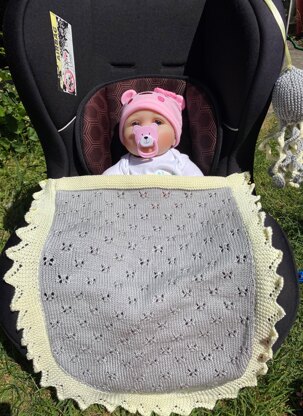 Tiny Butterflies car seat blanket