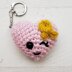 Hope Heart Amigurumi Keychain