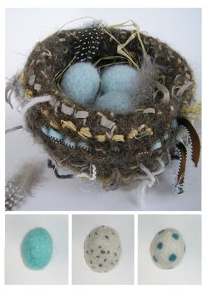 Felted Woolly Nest & Eggs