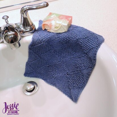 Seed Stitch Entrelac Washcloth - knitting pattern