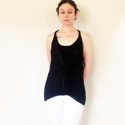 Black Linen Tank Top