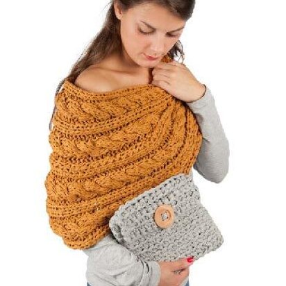 Marutska Zopf Poncho aus Hoooked RibbonXL