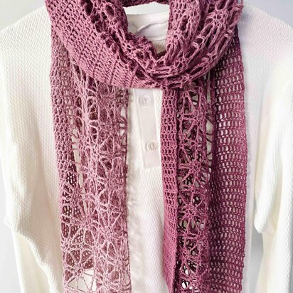 Flowery filet scarf