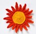 Crochet Sun. Clouds Applique. Sky Motif. Sew on Embellishment