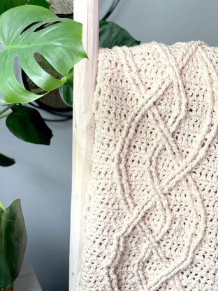 Inishmore Crochet Cable Blanket