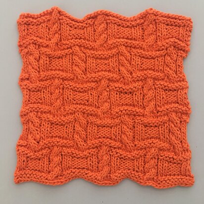 Squares And Cables Dishcloth