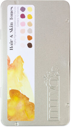Tonic Studios Nuvo Watercolor Pencils 12/Pkg - Hair & Skin Tones