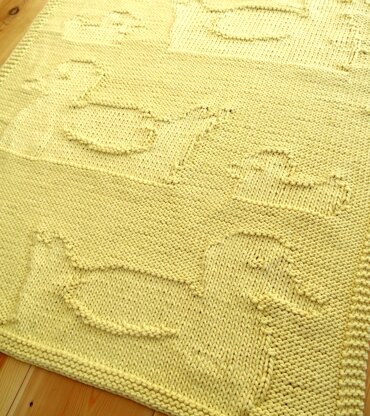 Easy Duck & Duckling baby blanket