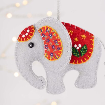 Ella the Elephant Felt Ornament