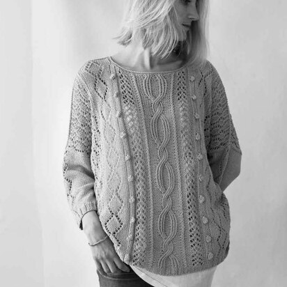 Amalfi Sweater in Erika Knight Studio Linen - Downloadable PDF