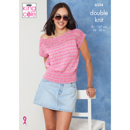 Tops knitted in King Cole Jamboree DK - P6354